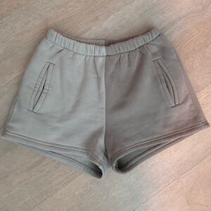 Grey Color Block Sweat Shorts